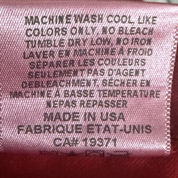 Re/Done Original Women 26 Red Velvet High Rise Ankle Crop Jeans Pants Button Fly - Picture 16 of 16